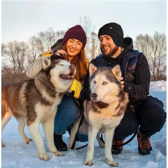 Winter Fleece Line Beanie with Earflap for Men Women, Outdoor Warm - Picture 5 of 7